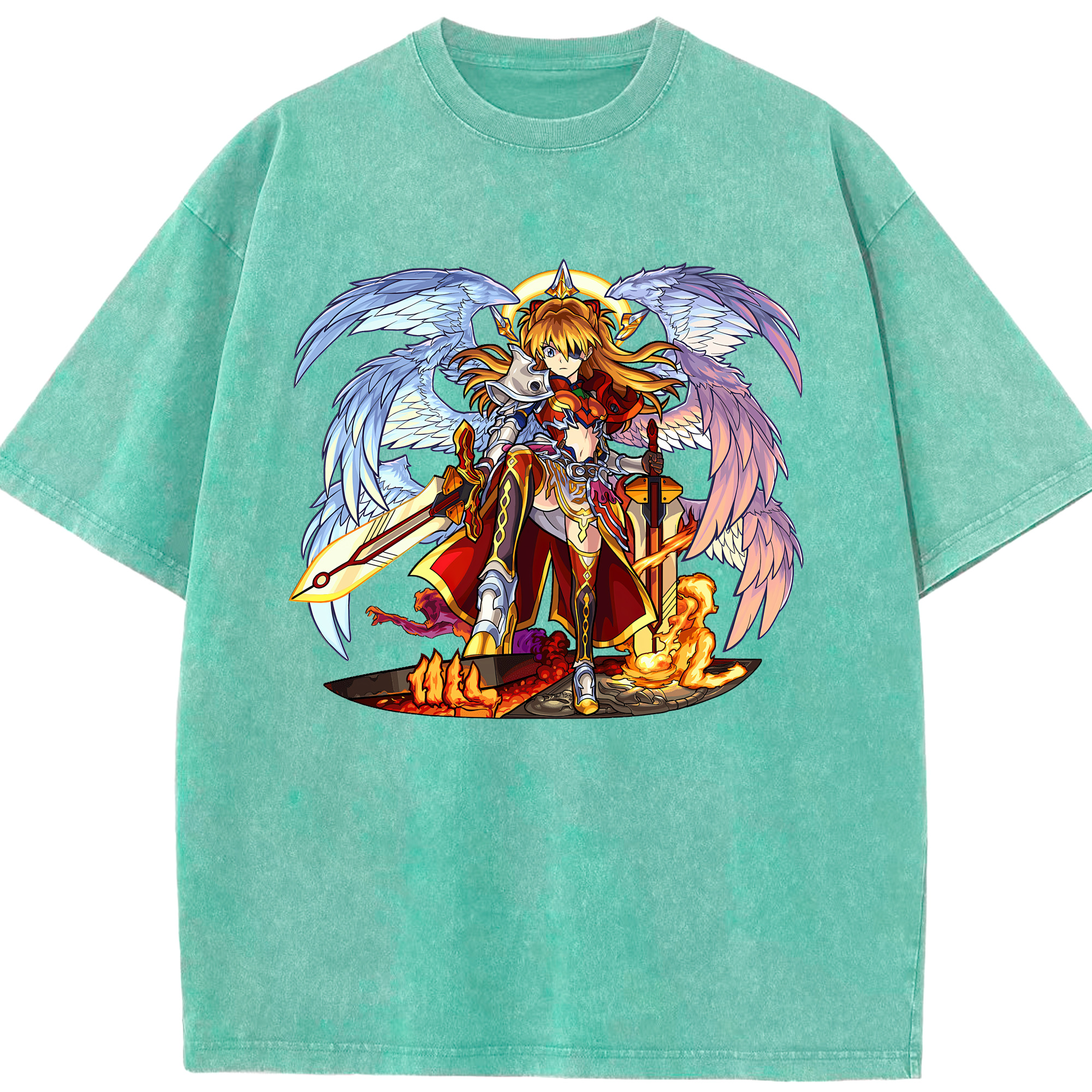 （画像用） EVA 新世紀エヴァンゲリオン 綿100% ヴィンテージ風 半袖Tシャツ（フロントプリント）